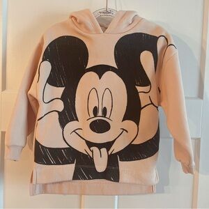 Disney Zara Kids Mickey Mouse Hoodie - Pink Size 7